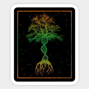 DNA Tree Life Genetics Biologist Science Earth Day Gifts Sticker